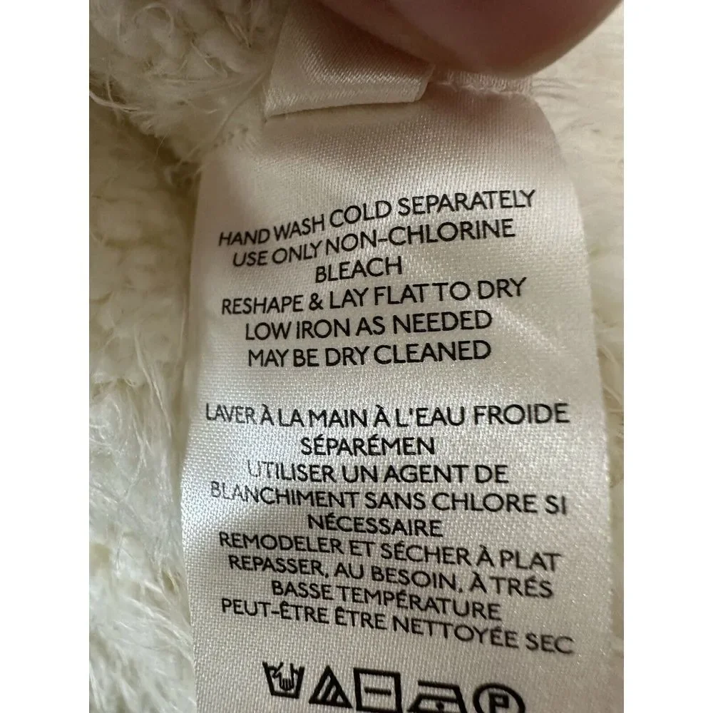 Free People‎ Sweater Women Medium Cream White Angelic Oversized Outdoor Soft